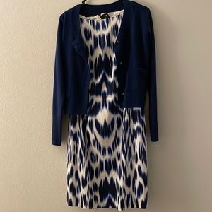 Beautiful Jones New York Dress and M&S cardigan.